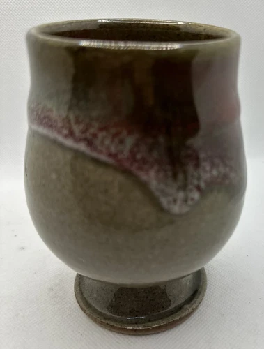 Vintage Vernon Owens Jugtown Ware Pottery Tumbler Signed 10-791