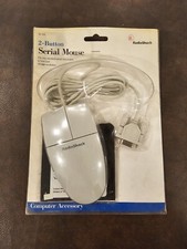 Vintage NIB Radio Shack 2-Button Serial Mouse With 3.5 Driver Disk NOS