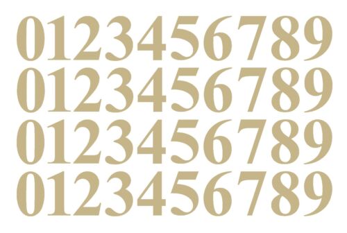 0-9 Numbers Gold Sticker Vinyl Decals CHOOSE SIZE!! 1" To 12" Set Of 40 (V646) - Picture 1 of 1