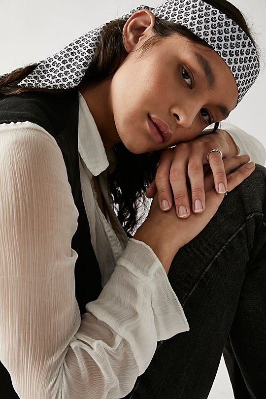 New! Free People-Dreamcatcher Soft Headband Free People x Namjosh Headband Head Scarf Dreamcatcher Hair  main image 4