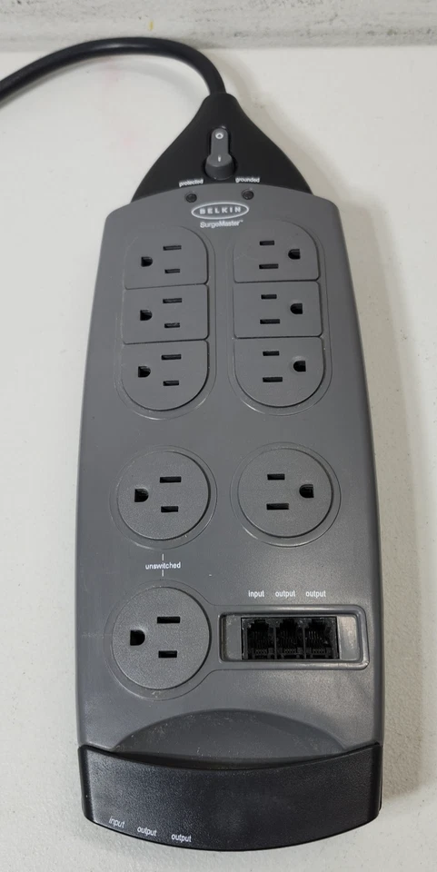 Belkin SurgeMaster F9G930-10-GRY Surge Protector 9 Outlets Cord Extension  - Image 2 of 4