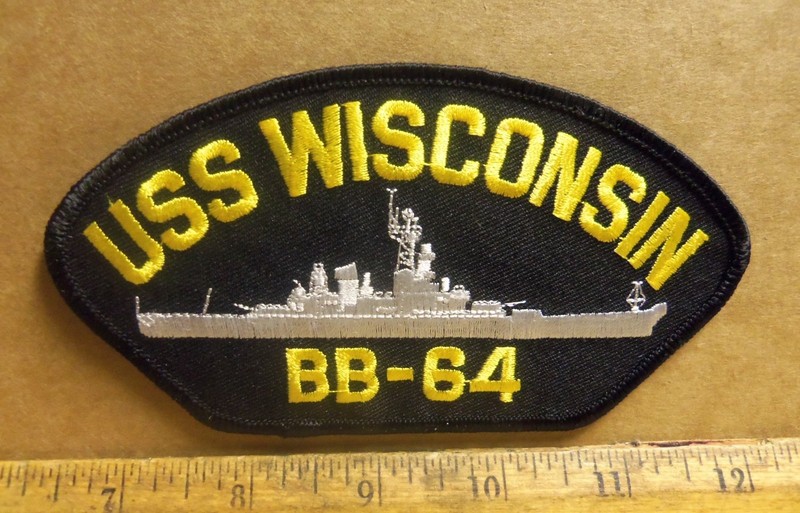US Navy - USS Wisconsin BB-64 Embroidered Patch
