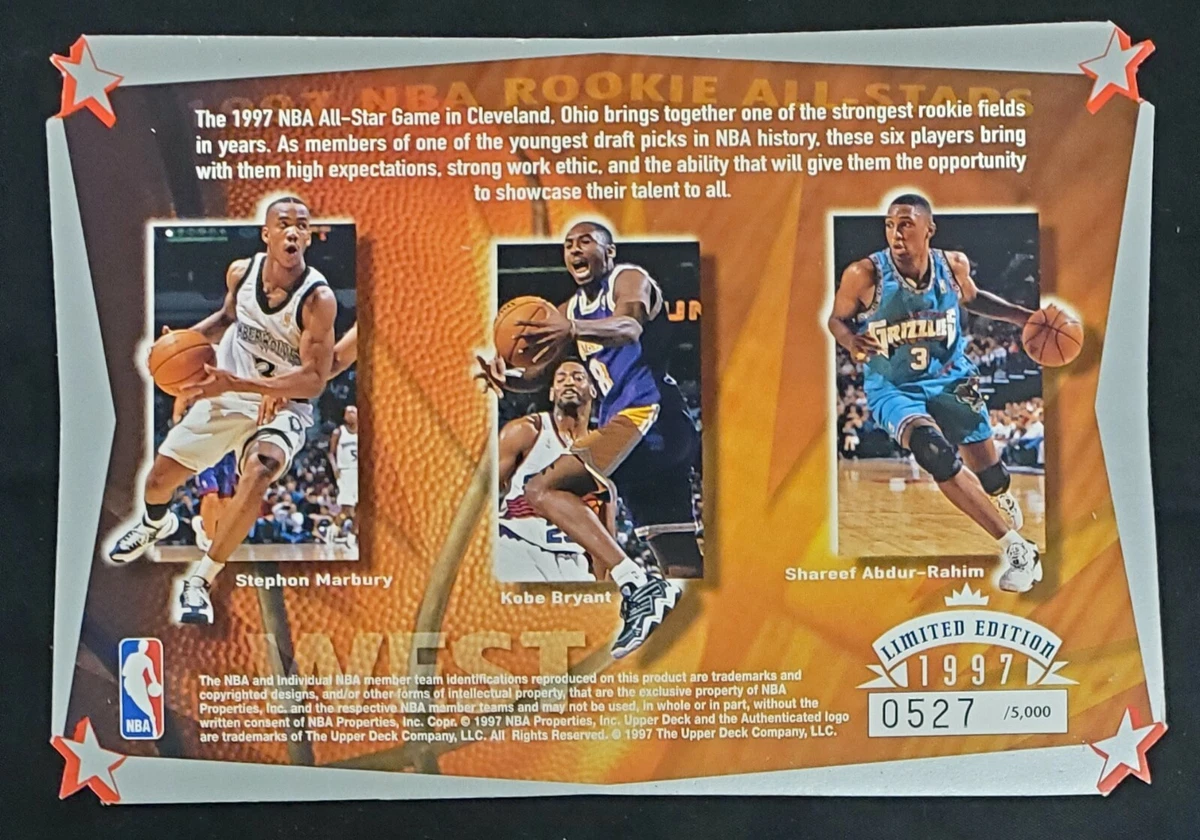 1997 NBA Rookie All-Stars Kobe Bryant A.Iverson Ray Allen Limited Edition  /5000