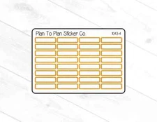 1043-4~~Orange Stitched Box Planner Stickers.