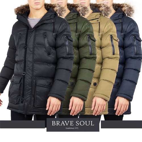 Faux Fur Lined Hood Parka Jacket 