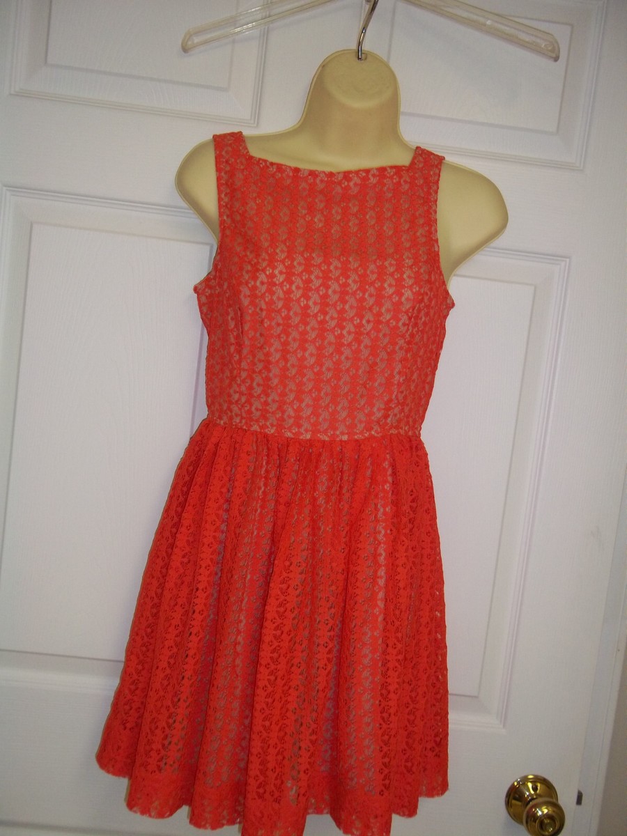 American Apparel Dress Small Coral Lace