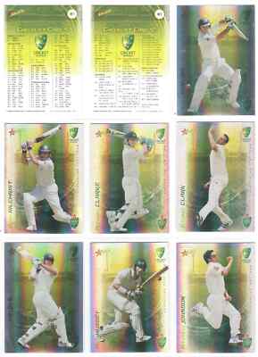 2007 - 2008 SELECT CRICKET AUSTRALIA CARD LOT - [HOLO FOIL CARDS] - COMPLETE SET