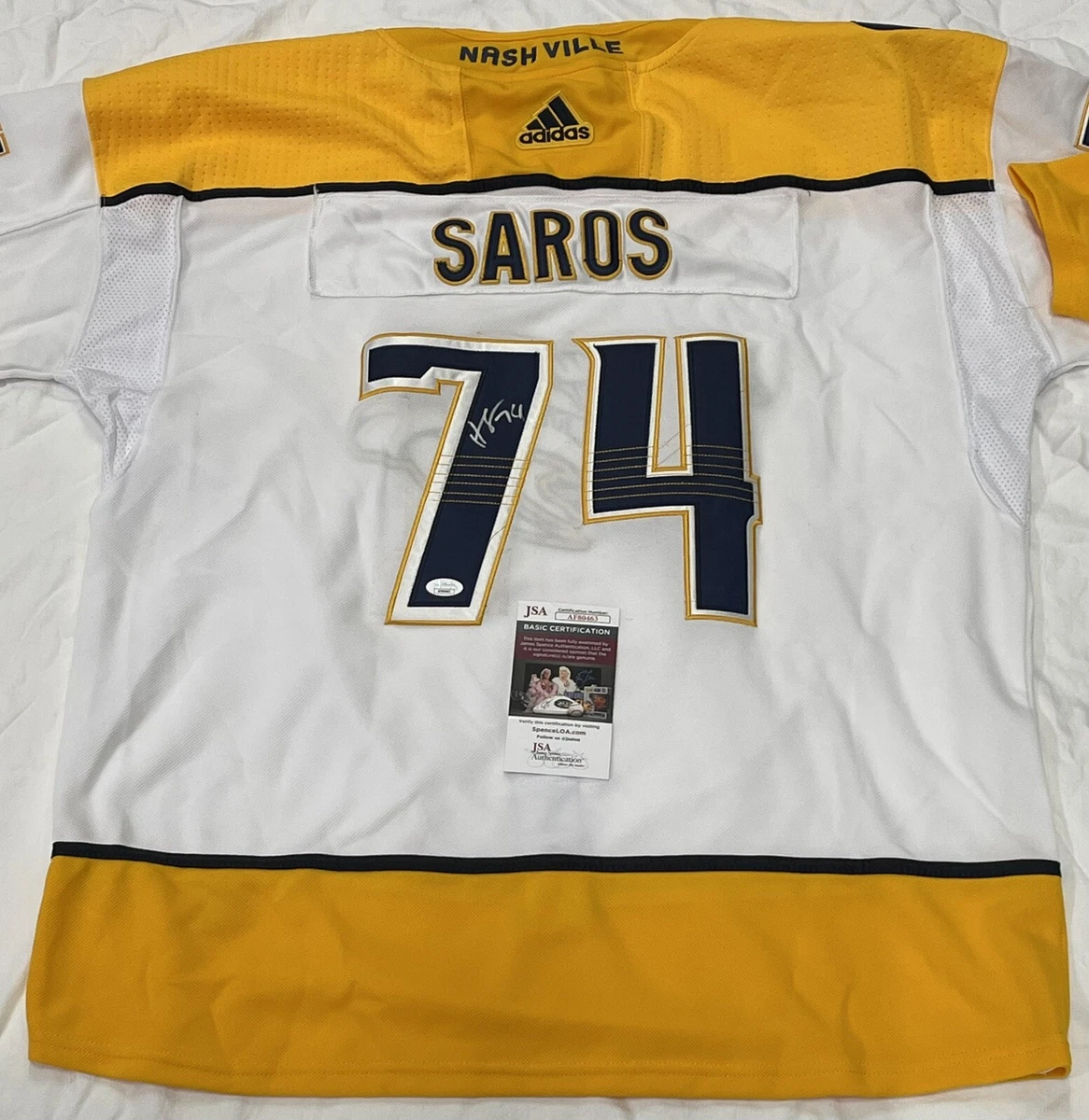 Juuse Saros Signed Predators Jersey (JSA)