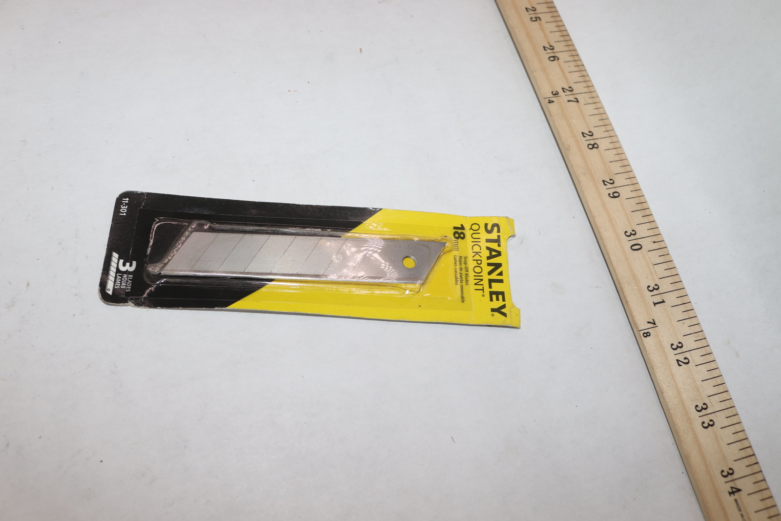 (3-Pk) Stanley Tool Quick Point Knife Blade 19 Mm 11-301 