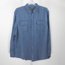 Big Men's Northwest Territory Blue Checkered Casual Button Front LS Shirt
