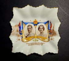 Queen Elizabeth & King George VI 1939 visit to Canada & U.S. Ansley China tray