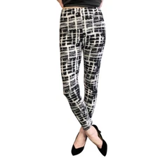 Wrapables® Women’s Soft and Stretchy Printed Leggings for Workout, Square Sketch