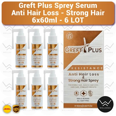 Greft Plus Anti Hair Loss Spray Serum - 6LOT (6×60ml)