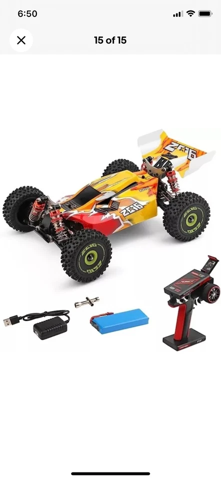 Camión todoterreno WLtoys XKS 144010 RC coche 75 km/H alta velocidad 1/14 2,4 GHz RTR Navidad Foto 2 de 4