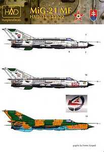 Hungarian Aero Decals 1/72 MIKOYAN MiG-21 MF Fighter Hungarian Air Force