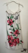 Vintage Terry Towel Dress Los Angeles Calif Boho Caftan Coverup Mod Tiki