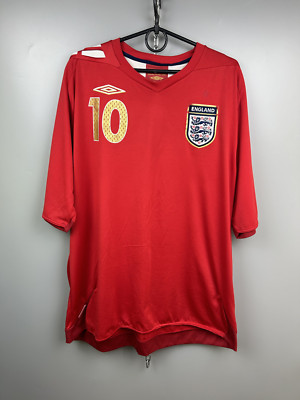 England National Football Umbro Owen 10 Shirt Red Away 2006-08