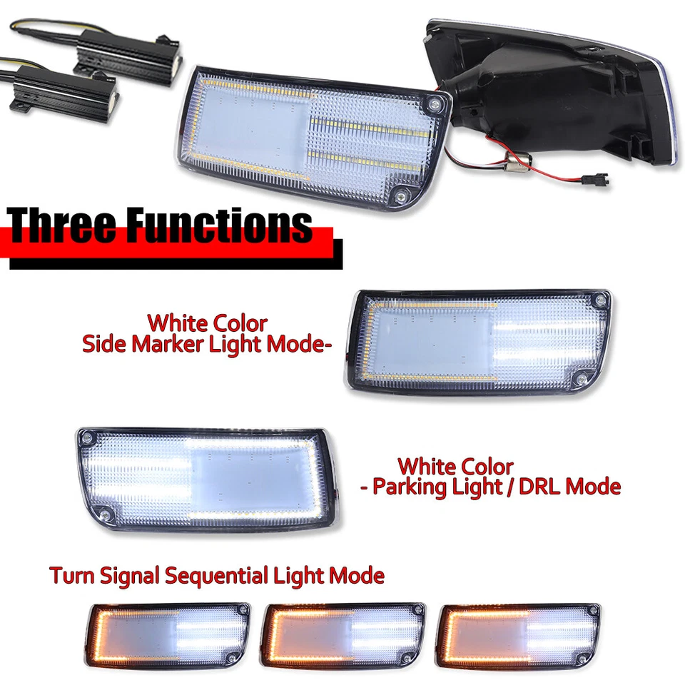 2X Luces de señalización LED transparentes para parachoques delantero Nissan 300ZX Z Z32 90-96 Foto 2 de 4