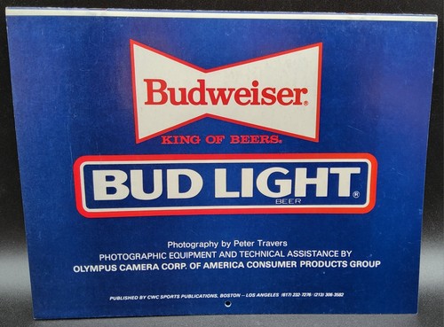 RARE Official 1985-86 Boston Red Sox Fenway Fever Bud Light Budweiser Calendar - Picture 6 of 6