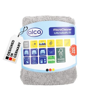 alca  Mikrofasertuch 40x40 cm grau 500 GSM