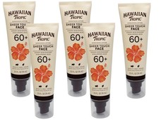 5 Pack - Hawaiian Tropic Sheer Touch Face Sunscreen Lotion SPF 60, 2.5 FL OZ