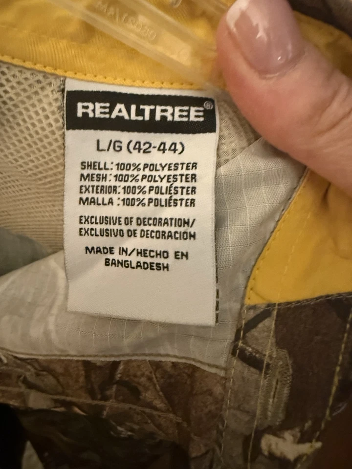 RealTree Xtra Shirt Mens Large Hardwood Camo Long Sleeve Button Up Hunting - Image 3 of 4