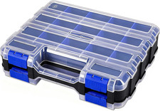 Small Parts Storage Case Tools Box Organizer Double Side 34 Compartments Hardwar