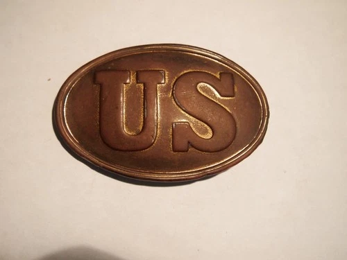 Civil War Dug US Brass Belt Buckle With Arrow Hooks from Virginia