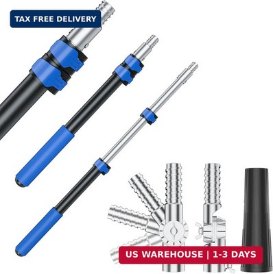 Telescoping Pole, 1.4-3 Ft with Joint Angle & Squeegee Adaptor, Aluminum Telesco