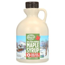 100 Pure Vermont Maple Syrup Dark Color Robust Taste, 32 fl oz.