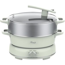 Multi-Functional 12.7QT Electric Hot Pot Steamer Cooker Non-Stick Food Warmer US