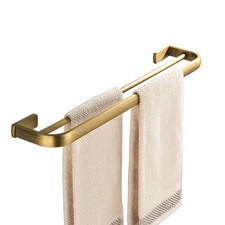 Towel Rail Bar Double Layer Brass Antique Holder Wall Mounted Brushed Bronze