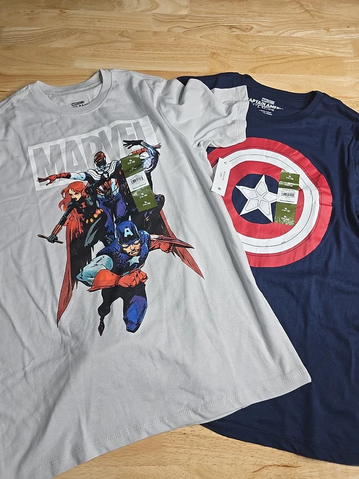 Pack de 2 camisetas Marvel Capitán Americano Brave New World niños talla XL (14-16) Foto 2 de 4