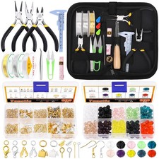 1251Pcs Jewelry Making Supplies Kit, Jewelry Making Kit with Jewelry Pliers, ...