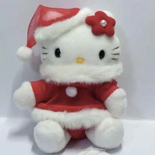 Sanrio Hello Kitty Christmas Plush SS Santa Outfit Sheer New Rare Holiday Toy