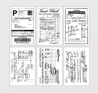 Retro-Style Vintage Sponge Stamps/Seals, Set Of 6. Perfect For Bullet Journals!_