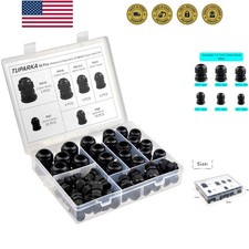 50 Pack Cable Gland Waterproof Adjustable 3-16mm Cable Connectors PG7 PG9 PG1...