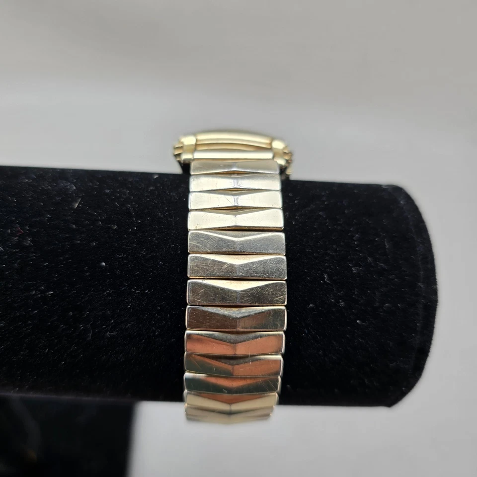 Elgin De Luxe Tank Watch 10K Gold Filled Manual Wind Works Expansion Band X1X - Image 4 of 4