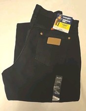 WRANGLER Women's Cowboy Cut Slim Fit Nat Rise BLK Tapered Jeans 14MWZG Sz 31 36