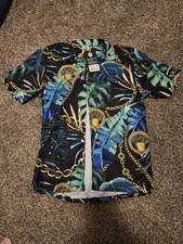 Crooks & Castles Shirt Mens S Medusa AOP Floral Print Chains Hipster Millennial