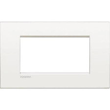 BTICINO LIVINGLIGHT AIR LNC4804BN PLACCA PIATTA 4 MODULI - BIANCO PURO