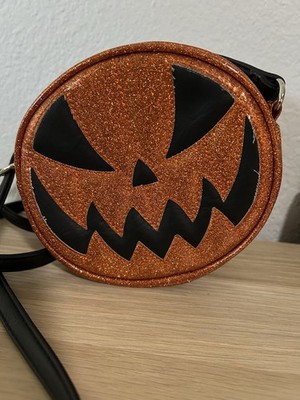 Pumpkin Kult Orange Jack O Lantern Crossbody Bag