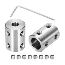 6 Pcs 5mm to 12mm Shaft Coupler Connector L22mm x D18mm Rigid Coupling