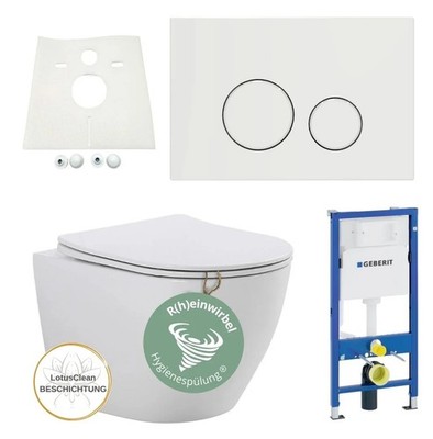 Geberit Vorwandelement  RIVA WC spülrandlos R(h)einwirbel Spülung Komplettset
