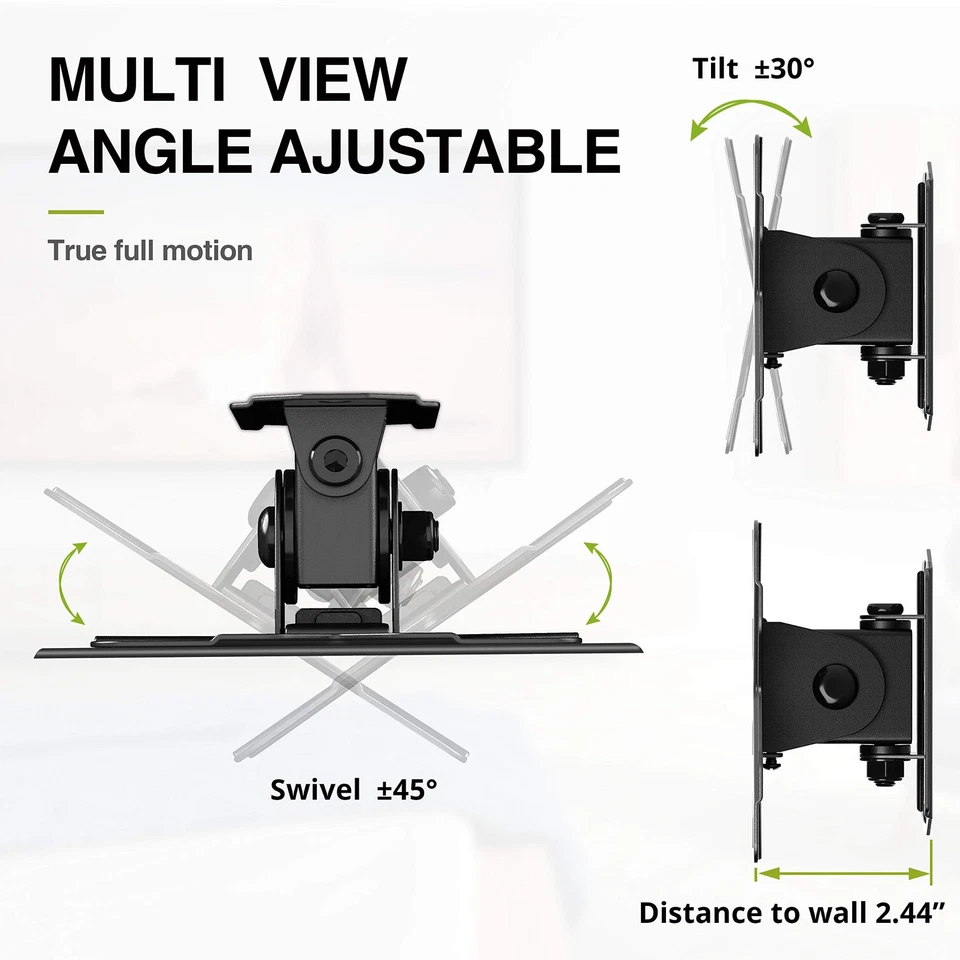 Small TV Wall Mount Monitor Bracket | RV TV Mount | with Swivel and Tilt VESA... - Image 3 of 4