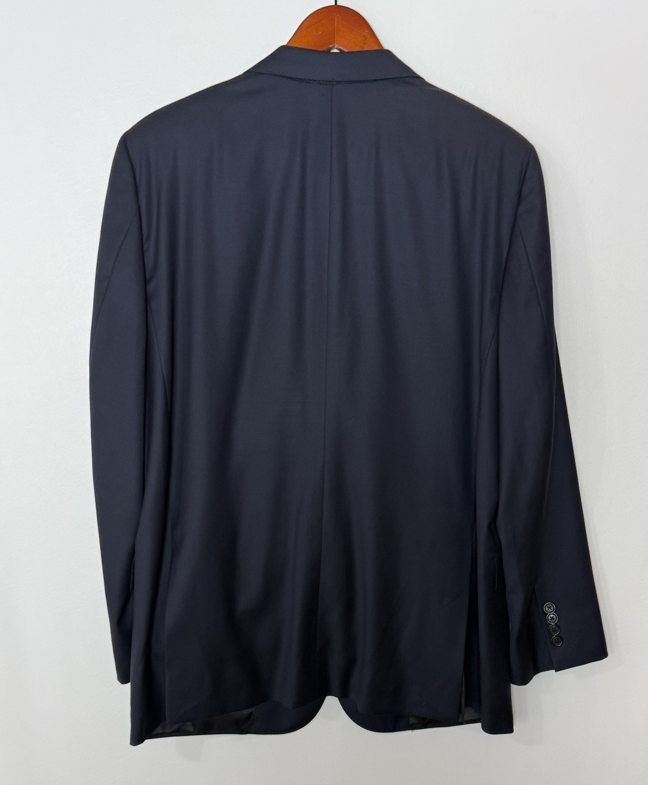 Hickey Freeman Beacon Solid Blue Two Button Suit … - image 4