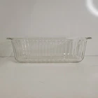 Vintage Pyrex 213-S Clear Glass 1.5 Qt Loaf Pan USA Made Bread Baking Dish
