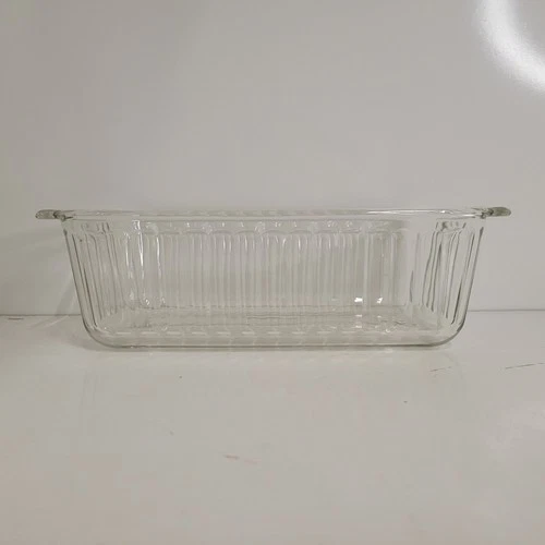Vintage Pyrex 213-S Clear Glass 1.5 Qt Loaf Pan USA Made Bread Baking Dish