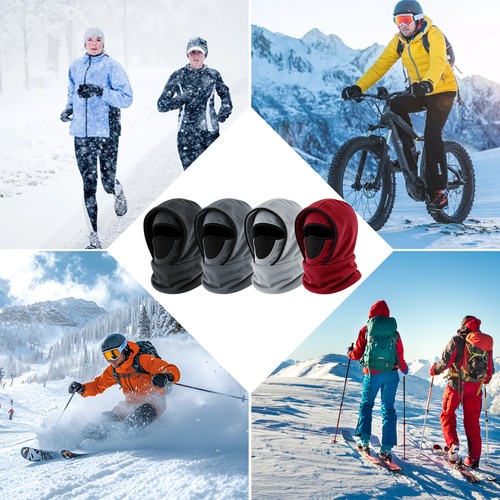 Winter Thermal Fleece Balaclava - 4-in-1 Windproof Face Mask for Men and Women - Afbeelding 9 van 13