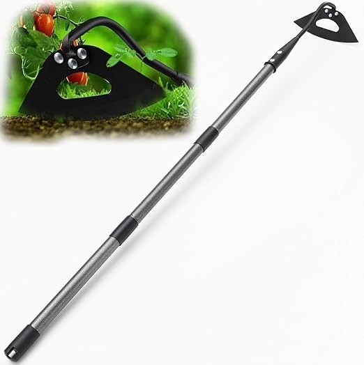 Garden Hoe, 40" Hollow Garden Tray, Hand Hoe, with Heavy Duty Blade for Digging.